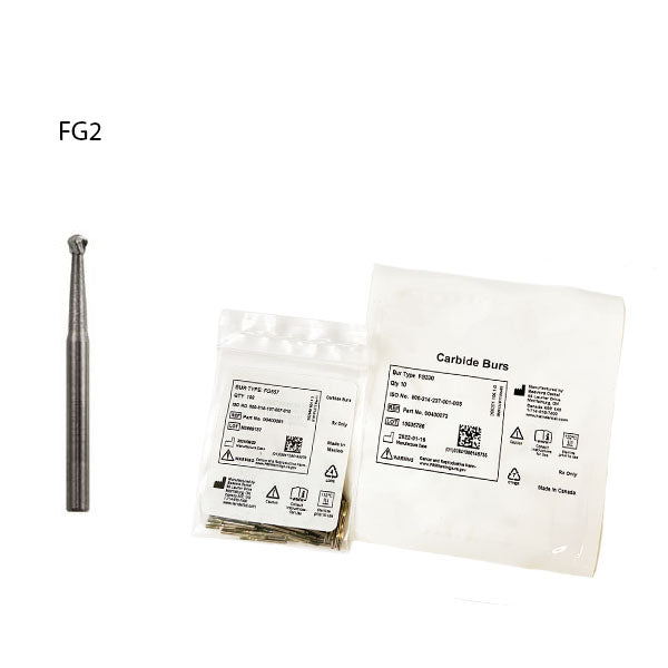 Carbide Burs FG2 Made by Beavers Midwest Type (Package Damaged)