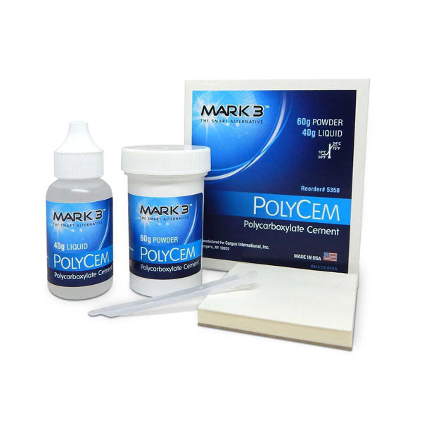 Mark3 PolyCem Polycarboxylate Cement Powder and Liquid Kit
