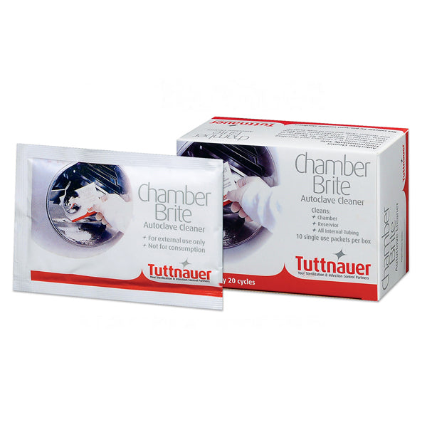 Tuttnauer Chamber Brite Powdered Autoclave Cleaner in Premeasured Packets