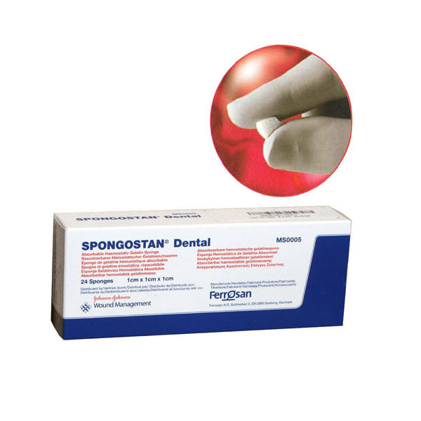 Ethicon Spongostan Absorbable Hemostatic Sponge 1 cm x 1 cm x 1 cm 24 pcs/box