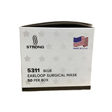 Disposable Dental Medical Ear-Loop Face Masks ASTM Level 3 STRONG 5311 Made In USA