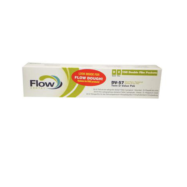 Flow Dental X-Ray DV-57 Periapical Speed D Size 2 Double Film Packets 130 pcs