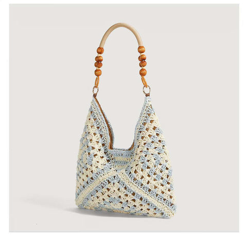 Free Straw blue tote bag with Order over $400