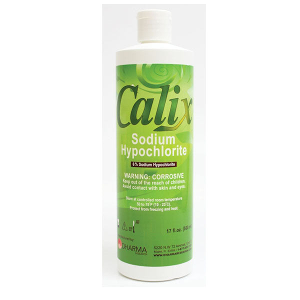 Calix Sodium Hypochlorite Solution 6% Concentration 17oz. 500ml Bottle ...