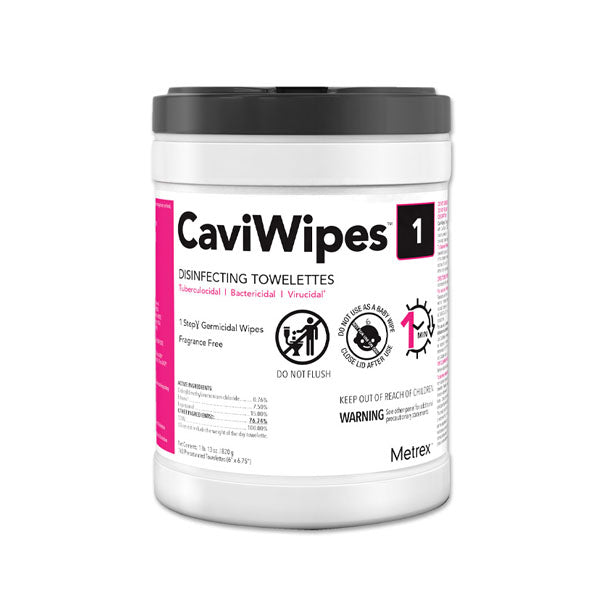 Caviwipes Canister - 160 / Canister - 1 Each - Disinfectant, Bleach-free, Fragrance-free Caviwipes Canister - 160 / Canister - 1 Each - Disinfectant, Bleach-free, Fragrance-free