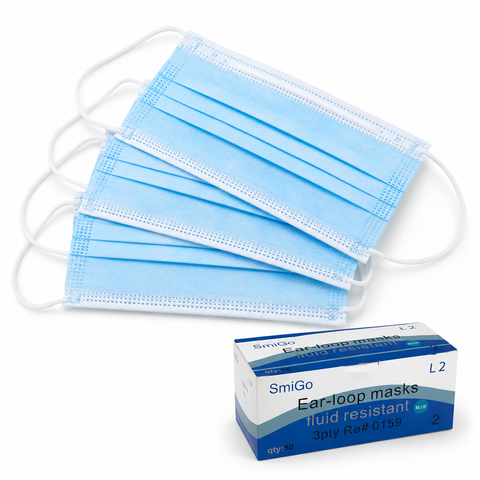 Medical 3 Ply Earloop Face Mask 50 pcs