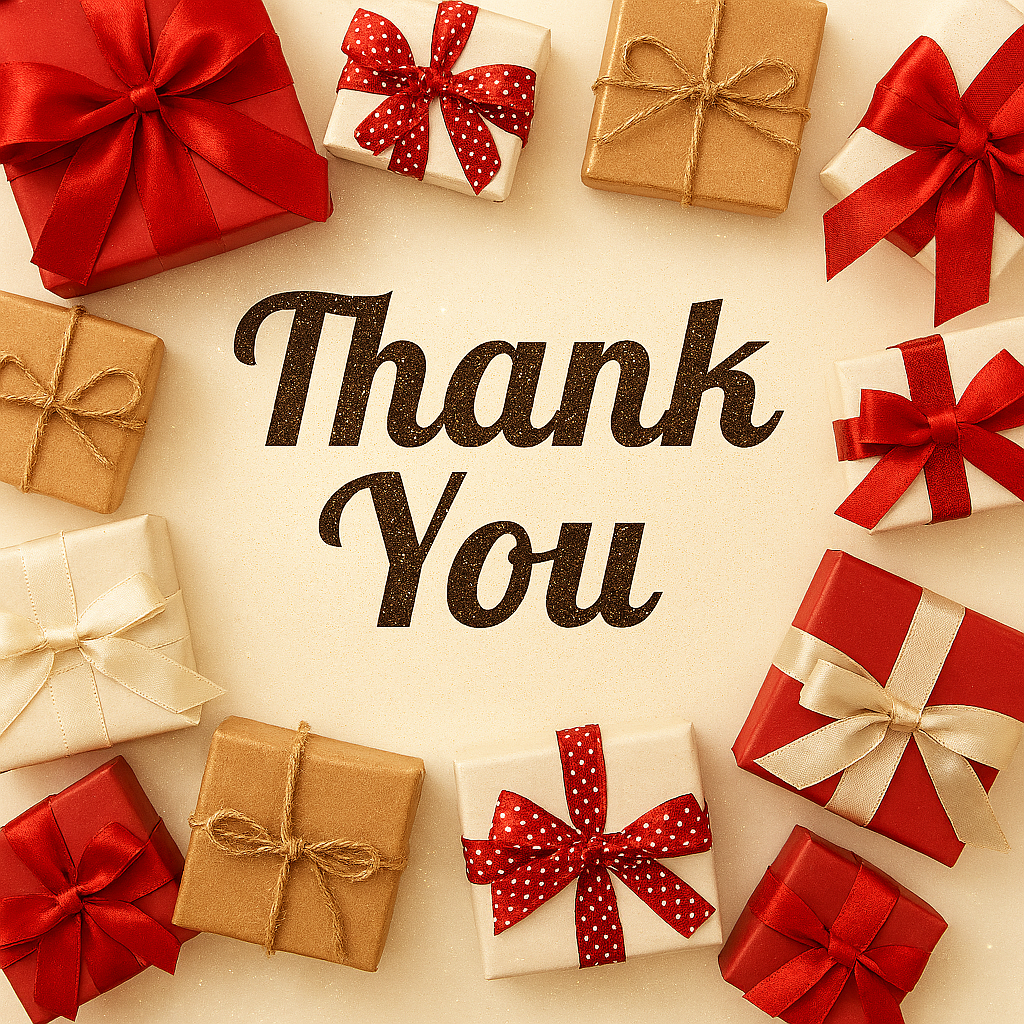 Free Thank You Gifts with Order over $500