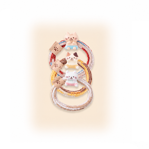 Free 3 Kitty Elastic Hair Tie with Order over $200