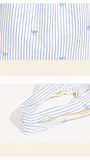Free blue and white striped tote bag with Order over $500