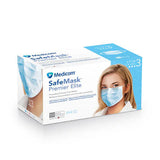 Medicom SafeMask Premier Elite Earloop Mask 50 pcs ASTM Level 3 Made in USA