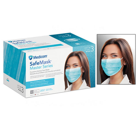 1 Day Handling Disposable Medicom SafeMask Master Series Earloop Mask 50 pcs ASTM Level 3 Made in USA