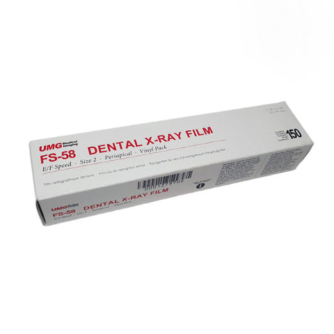 UMG Medical Imaging Dental X-ray Film FS-58  E/F Speed Size 2 Vinyl 150/Box Made in USA