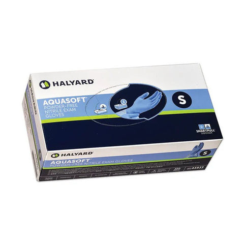 Halyard Aquasoft Powder-free nitrile exam gloves 300 pcs/box (For Dental Office, Buy 6 Boxes Get 4 Free )