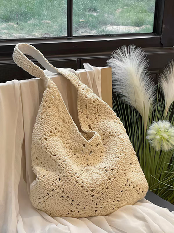 Free Beige Handwoven tote bag with Order over $500