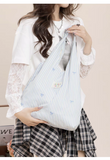 Free blue and white striped tote bag with Order over $500