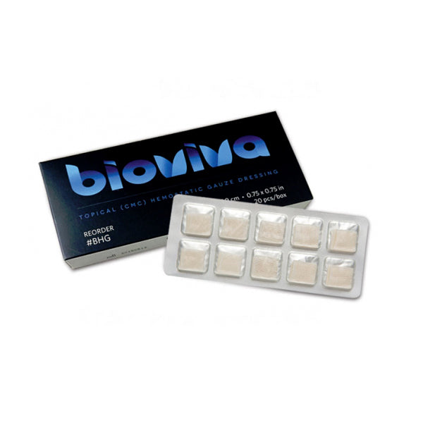 Bioviva Hemostatic Gauze Dressing 20pcs/box (Gelfoam Comparable)