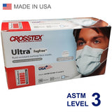 Crosstex Face Mask Ear-Loop Ultra FogFree ASTM Level 3 Made In USA