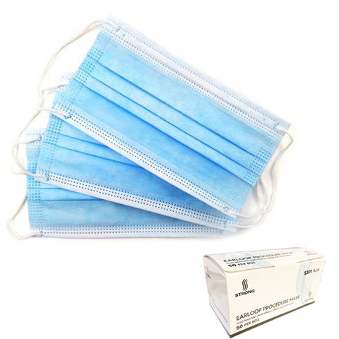 1 Day Handling Disposable Strong 5301 Procedure 3 Ply Earloop Face Mask 50 pcs ASTM Level 1