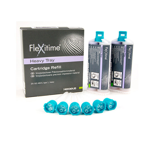 Flexitime Heavy Tray 2 Cartridges 50ml Refill Impression Material