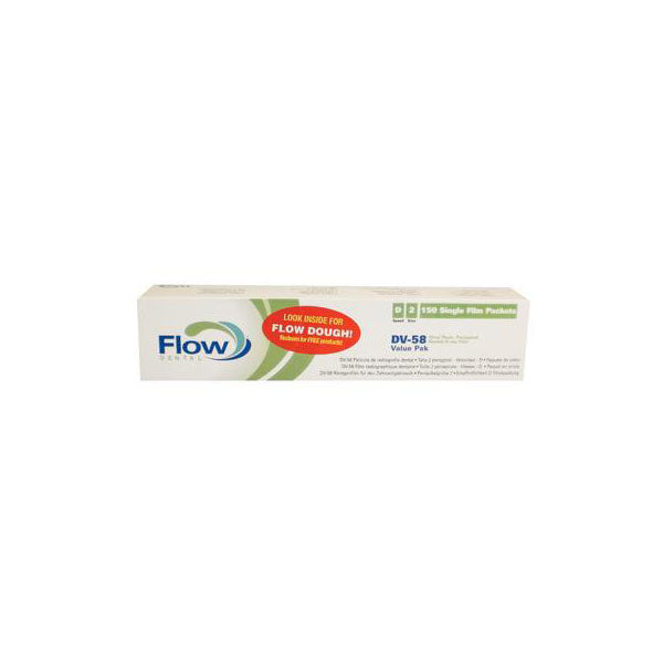 Flow Dental X-Ray DV-58 Periapical Speed D Size 2 Single Film Packets 150 pcs (Package Damaged)