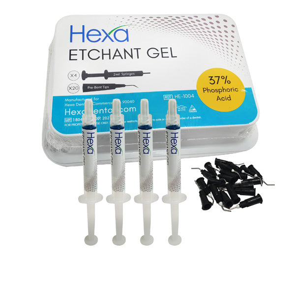 Hexa Etch Gel 37% Phosphoric Acid 4 x 1.2 ml Syringes