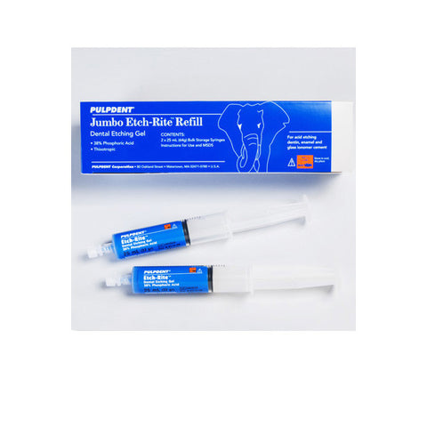Pulpdent Etch-Rite Jumbo Syringe Refill - 38% Phosphoric Acid Etching Gel 2- 25ml