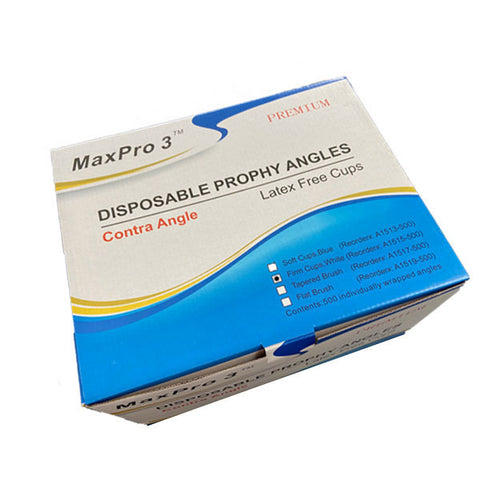 MaxPro Dental Disposable Prophy Angles – 90° Firm Cup – 500 Count (Ref A1511-500)
